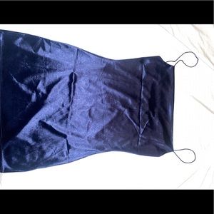 Never worn silky blue slip dress with spaghetti straps.